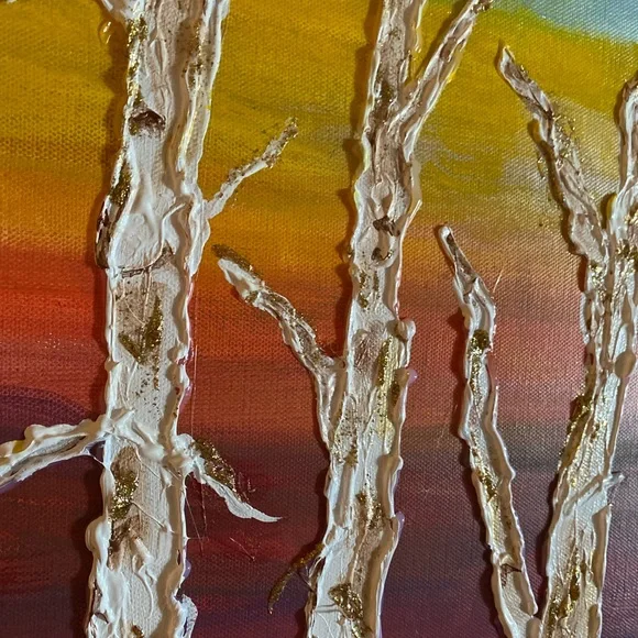 Colorful Abstract Tree Art Canvas - Picture 3 of 7